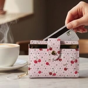 BLUSH CRUSH · PINK CHERRY COMPACT TRIFOLD WALLET